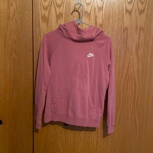 Nike Women's Pink/Mauve Cowl Neck Hoodie. Size small.